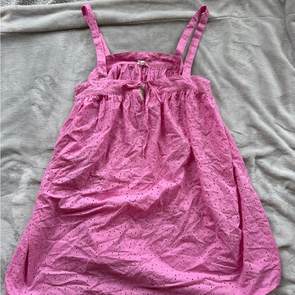 aerie Dresses & Skirts - NWT Aerie Pink Sleeveless Eyelet Dress